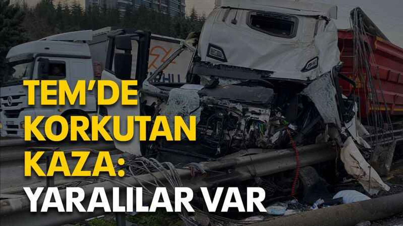 TEM’de korkutan kaza: Yaralılar var